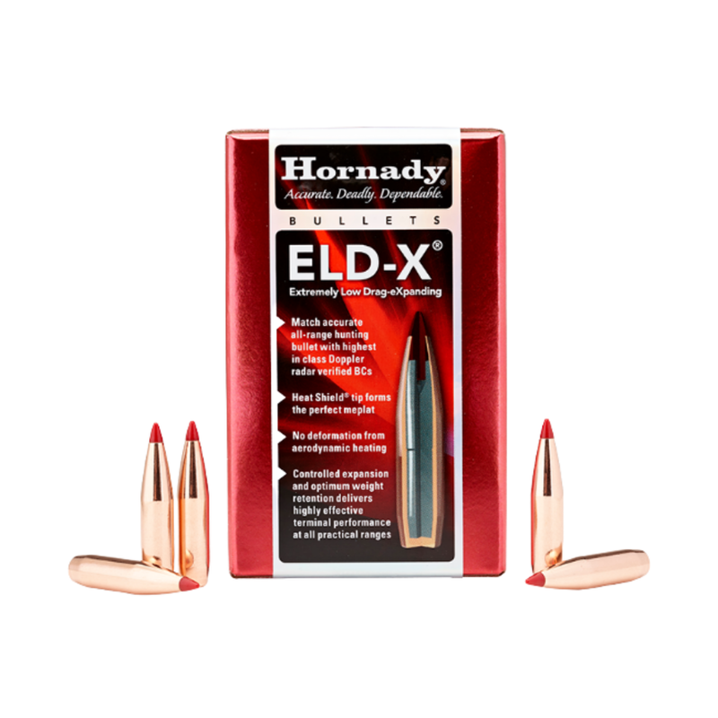 Hornady ELD-X 6.5mm .264 Diameter 143 gr Bullets #2635 (100 Pk)