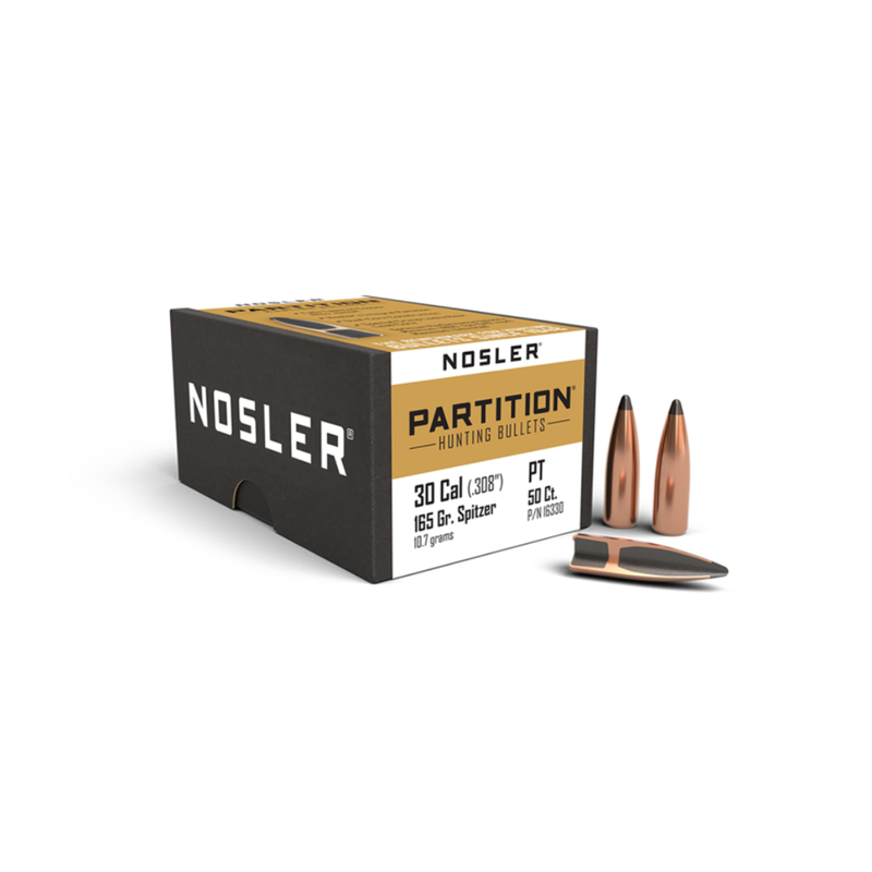 Nosler Partition 30 cal .308 dia 165gr (50pk)