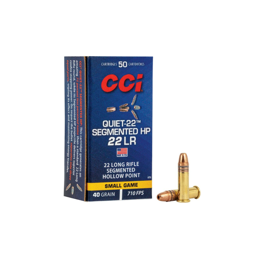 CCI Quiet-22 22LR 40gr Segmented HP 710fps (50pk)