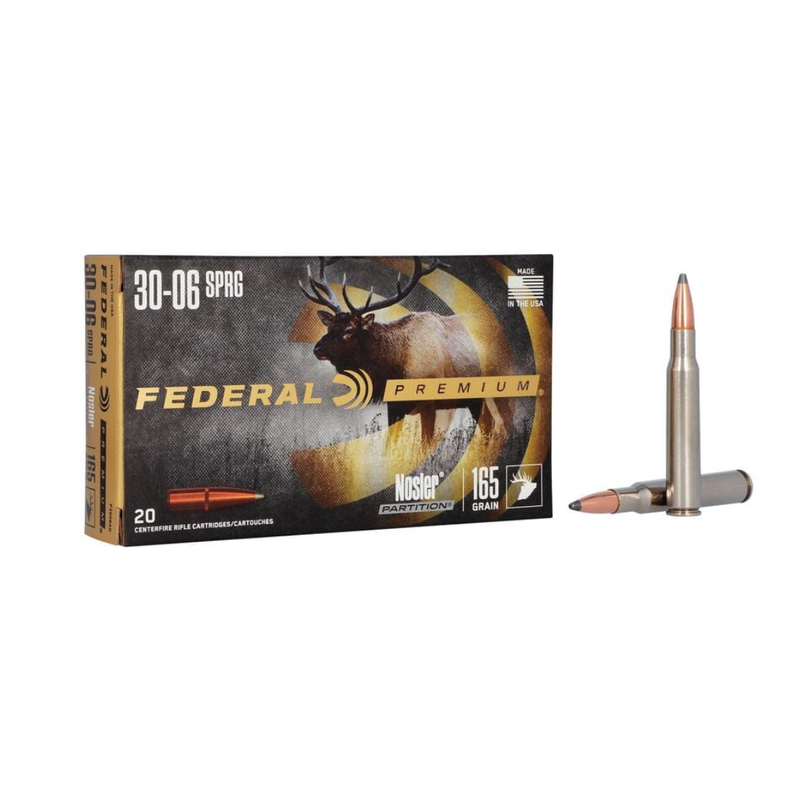 Federal Premium 30-06 Sprinfield 165gr Nosler Partition (20pk)