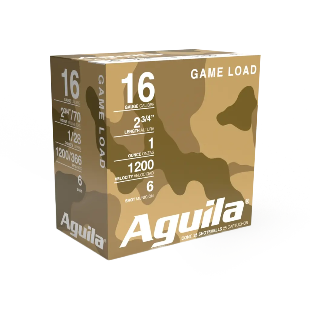 Aguila 16ga 2 3/4" 1oz #6 1200 fps (25pk)