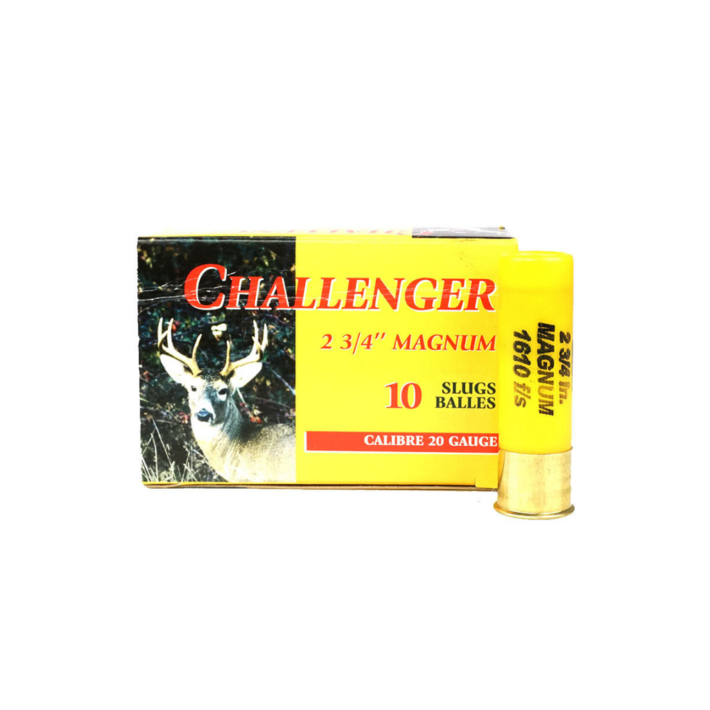 Challenger 20ga 2 3/4" 10 rifled slugs (10pk)