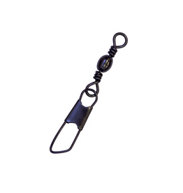 Eagle Claw 01042-007 Barrel Swivel Sz7 w/Safety Snap Black (6pk)