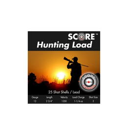 Score 12ga 2,3/4", 1,1/4oz 1350fps #2 Lead (25pk)