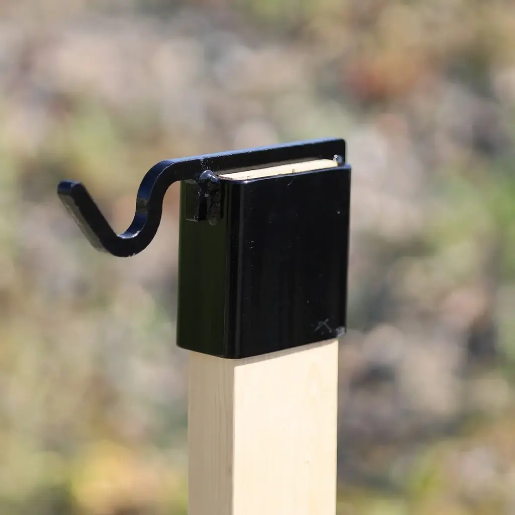 Engage Precision Steel 2x4 Post Topper w/ AR500 Steel Hook, 3/8", Black