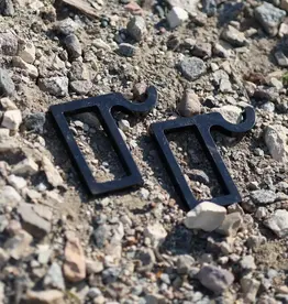Engage Precision AR500 Steel Target Hook, 3/8”, For 2x4 Cross Beam, Black, Set of 2