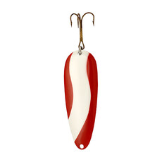 Lucky Strike B1475-18 Devil Bait Spoon- 3.5", 3/4oz, R/W Nickel