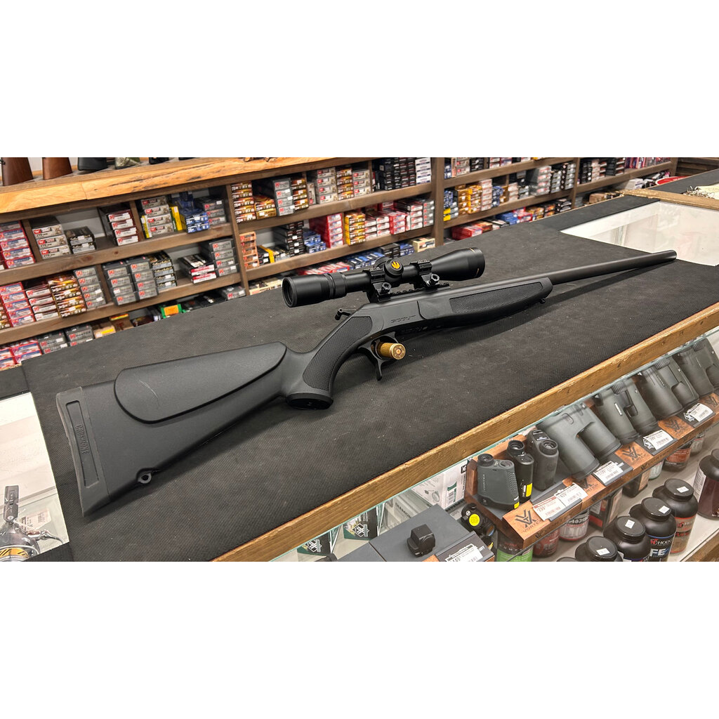 CVA Scout 35 Whelen w/Nikon Prostaff 3-9x40mm & Hornady Dies
