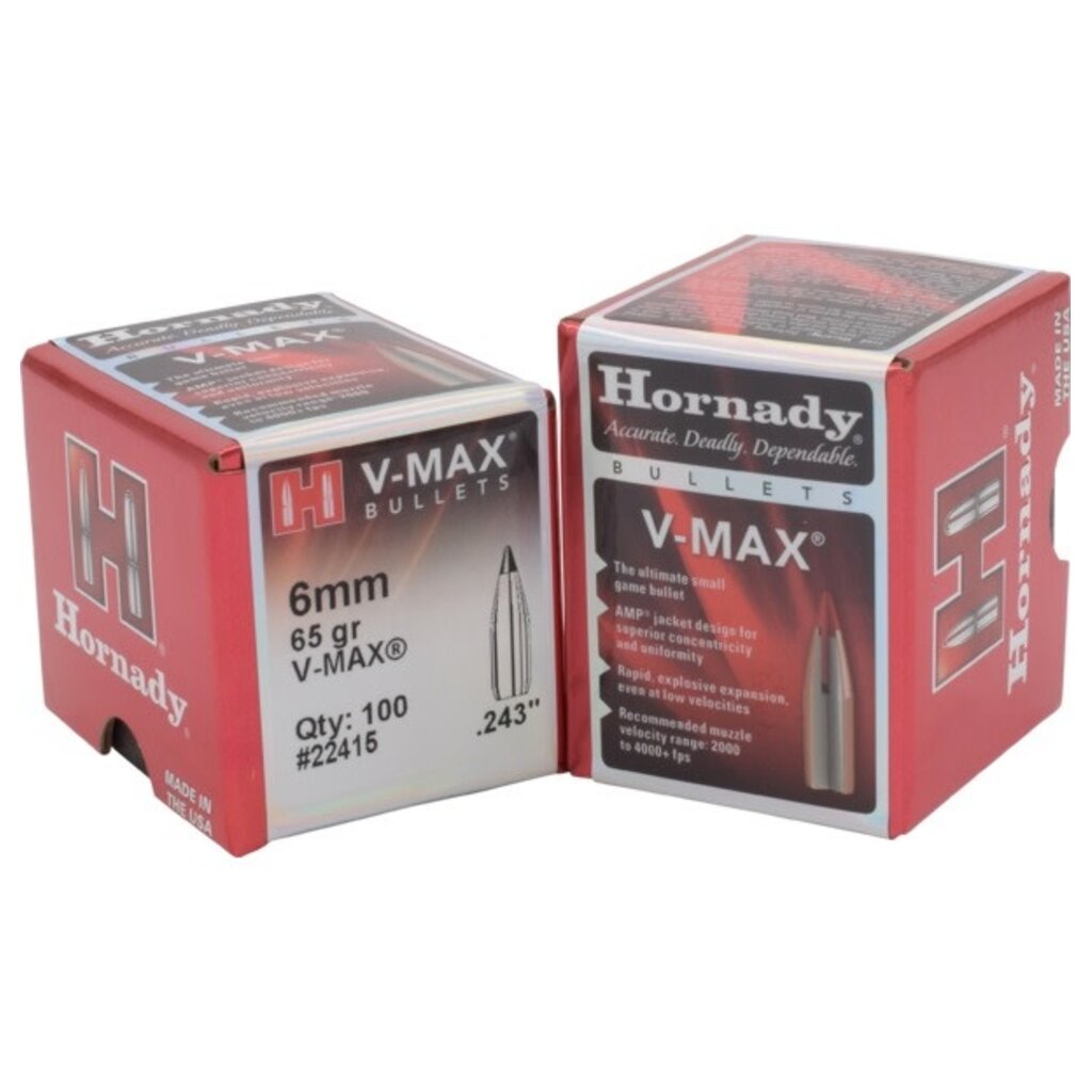 Hornady .243" 6mm 65gr V-max (100pk)