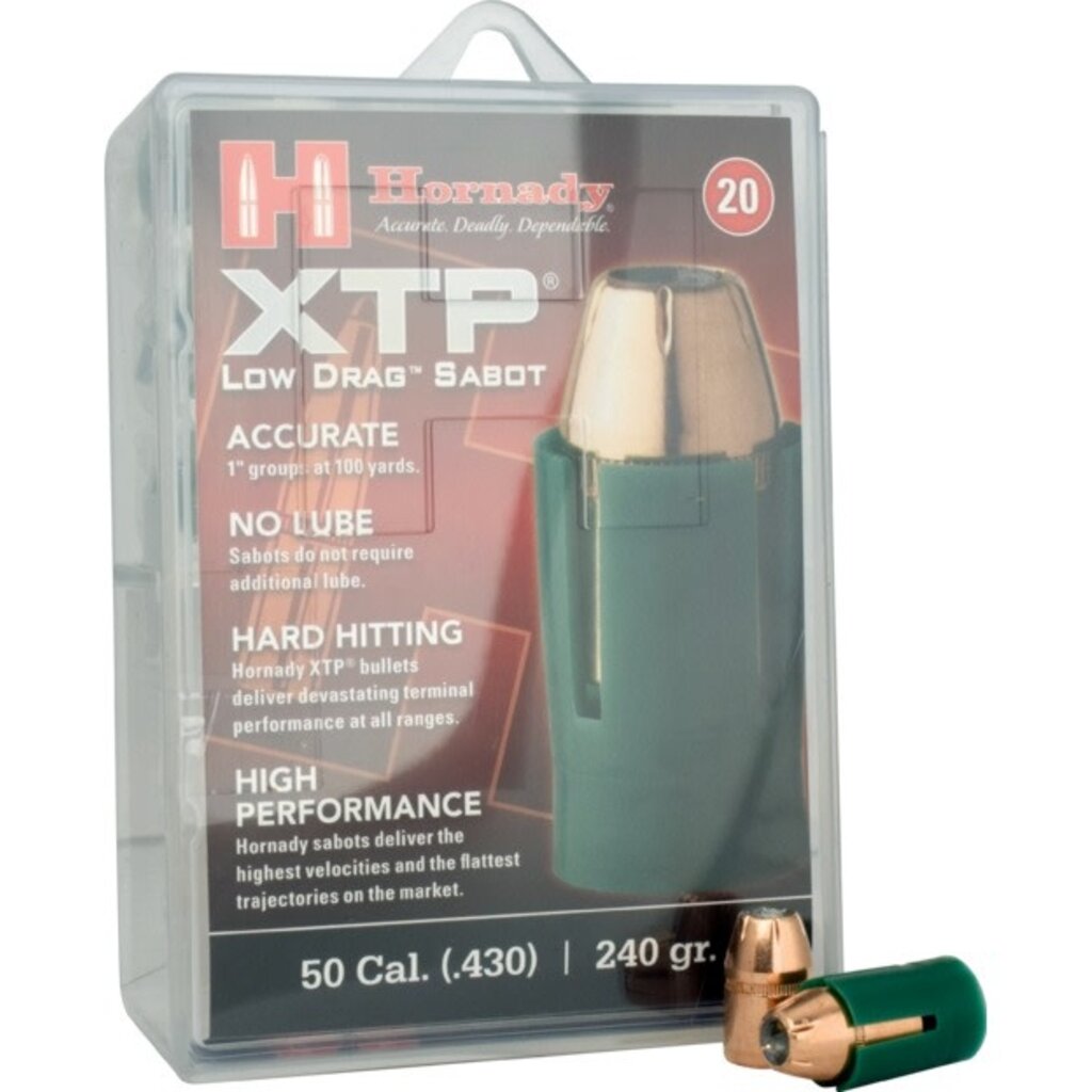 Hornady 50 cal Sabot 44 cal .430 240gr xtp (20pk)