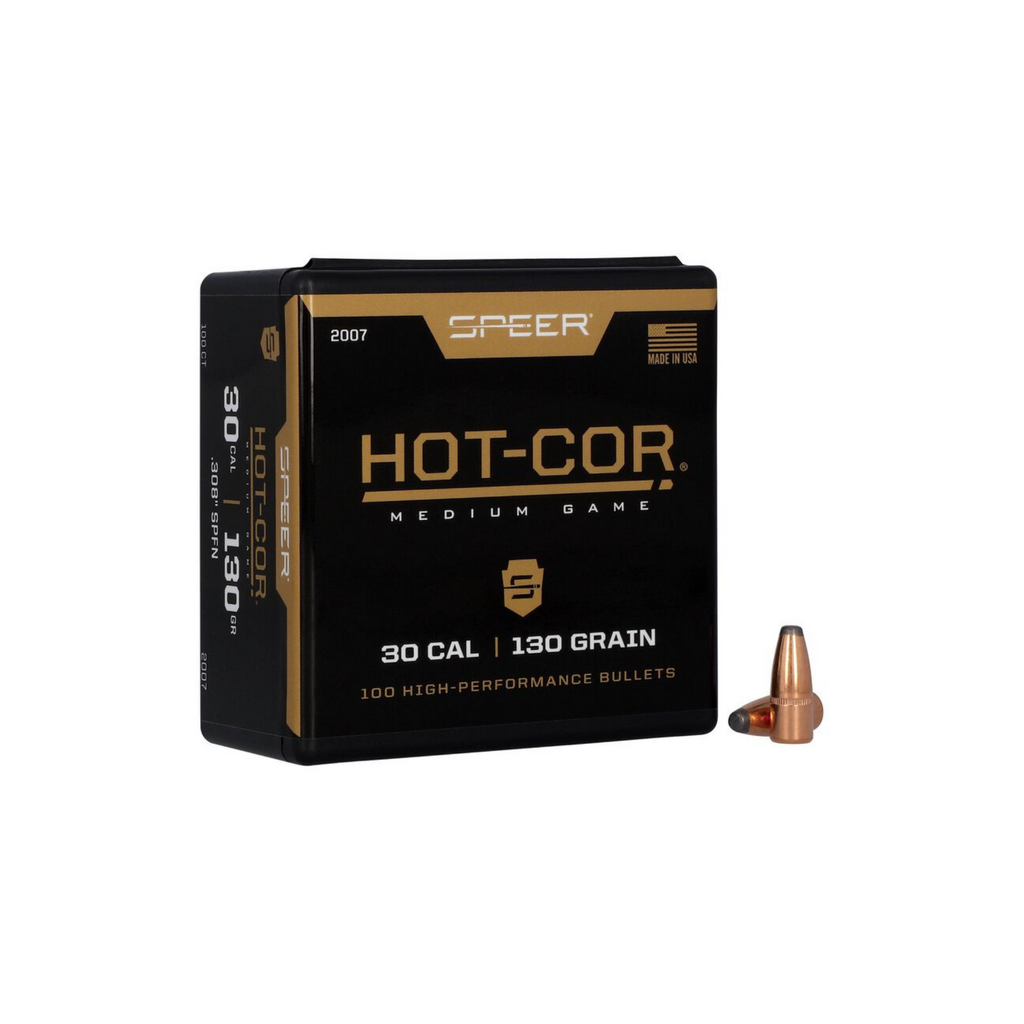 Speer Hot-Cor 30Cal .308dia 130gr SPFN (100pk)