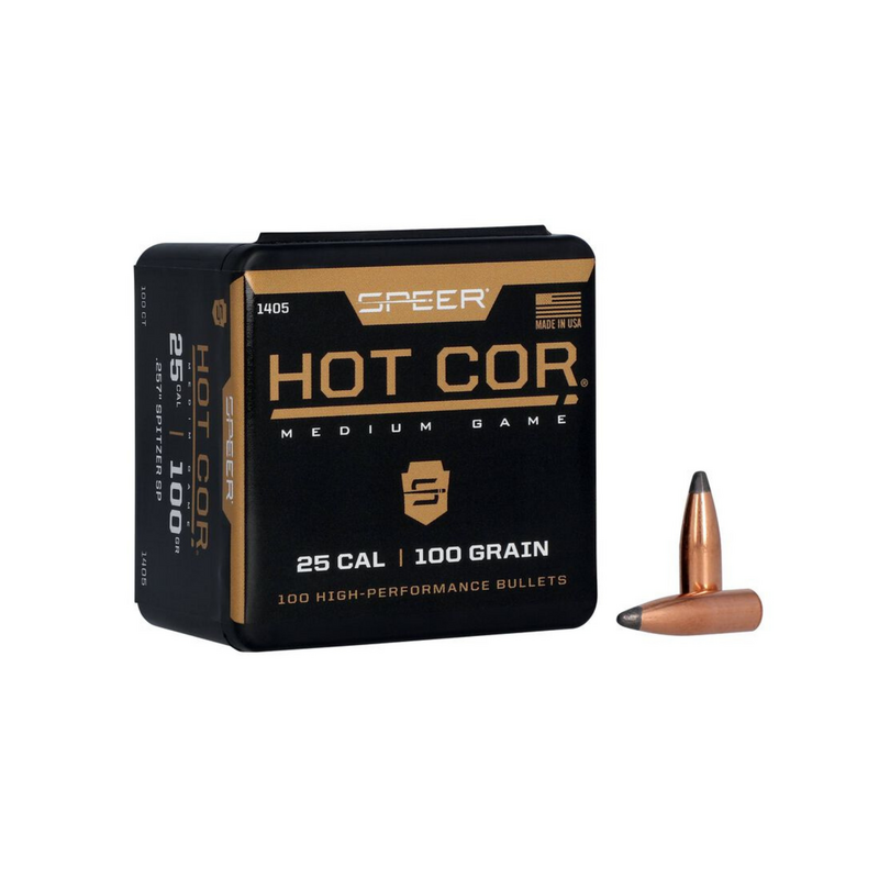 Speer Bullets 25cal .257 dia 100gr Spitzer BT (100pk)