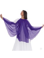 ET Chiffon Layered Panel Praise Overlay with Finger Loops