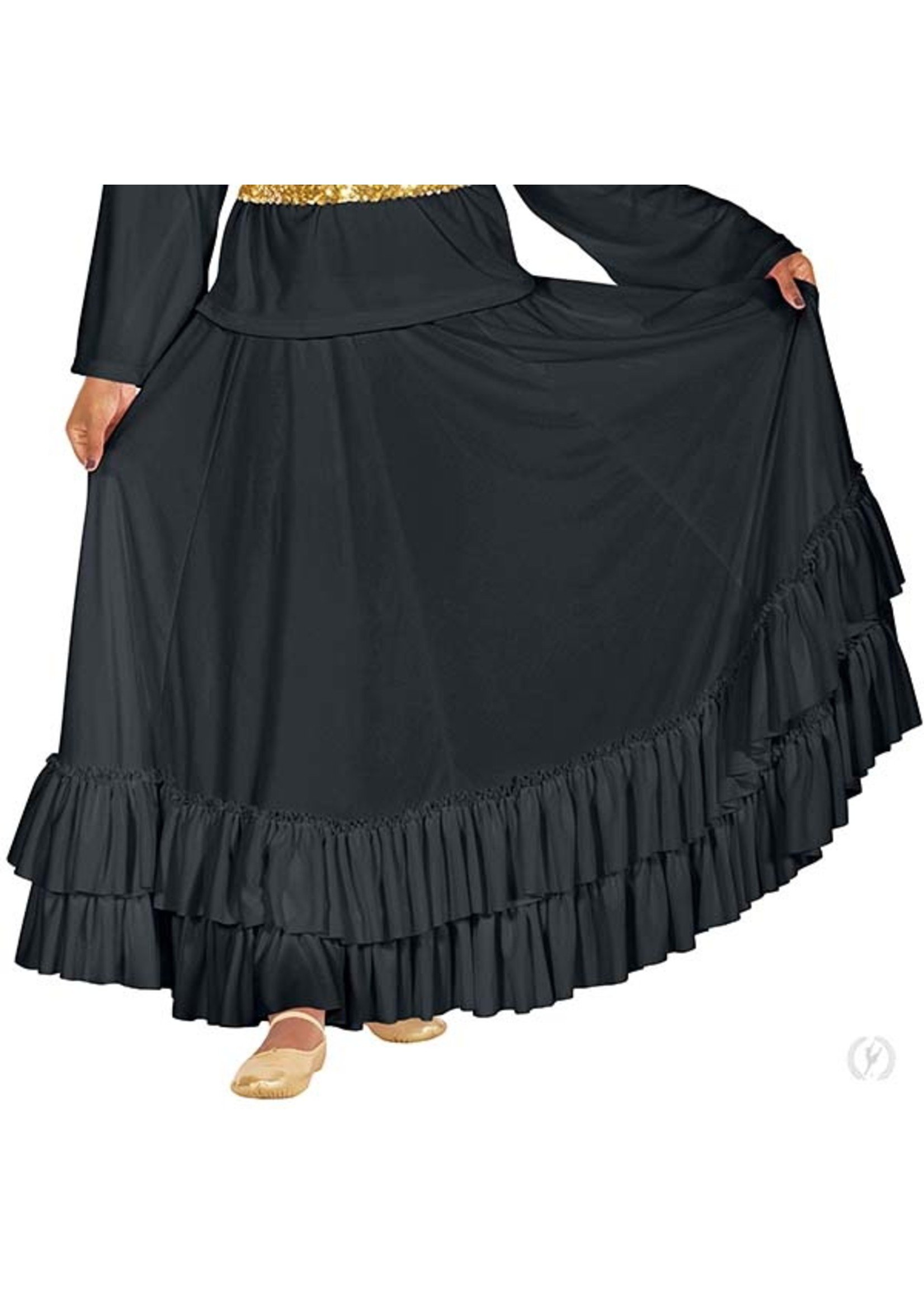 ET Revelation Full Length Praise Skirt with Double Ruffle Bottom