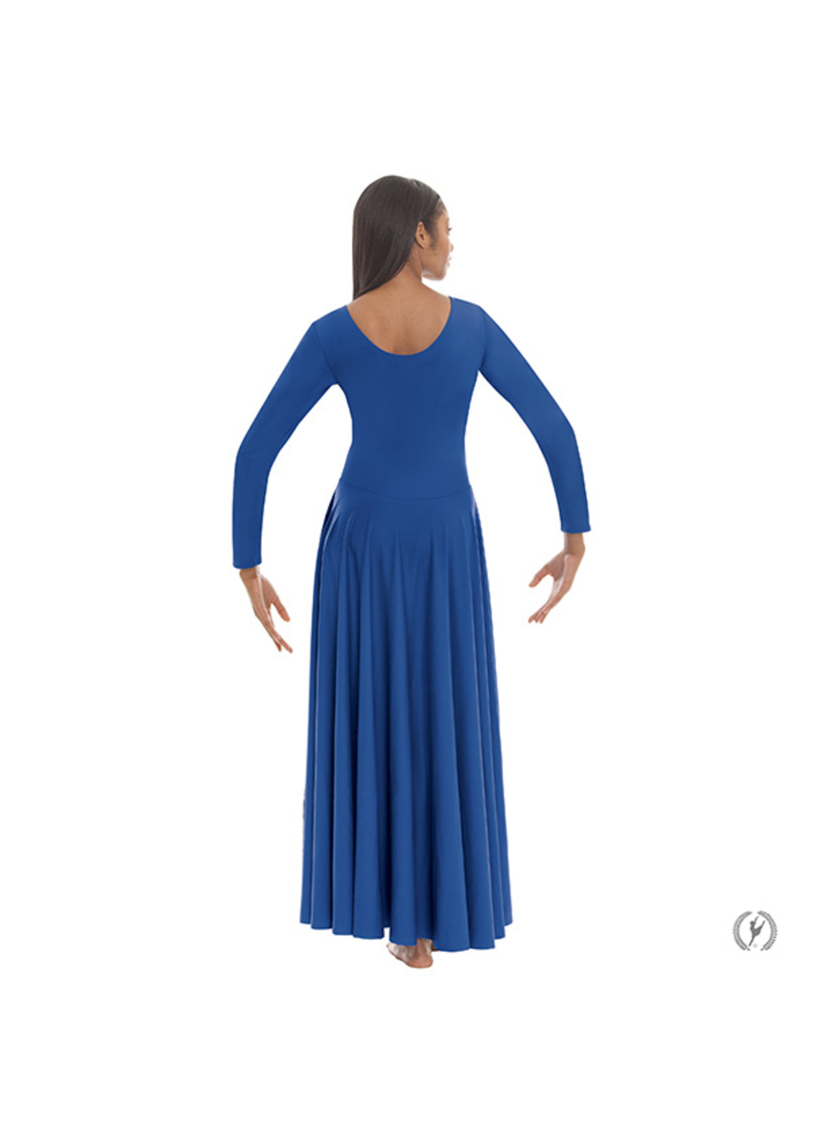 ET Joyful Praise Asymmetrical Print Long Sleeve Praise Dress