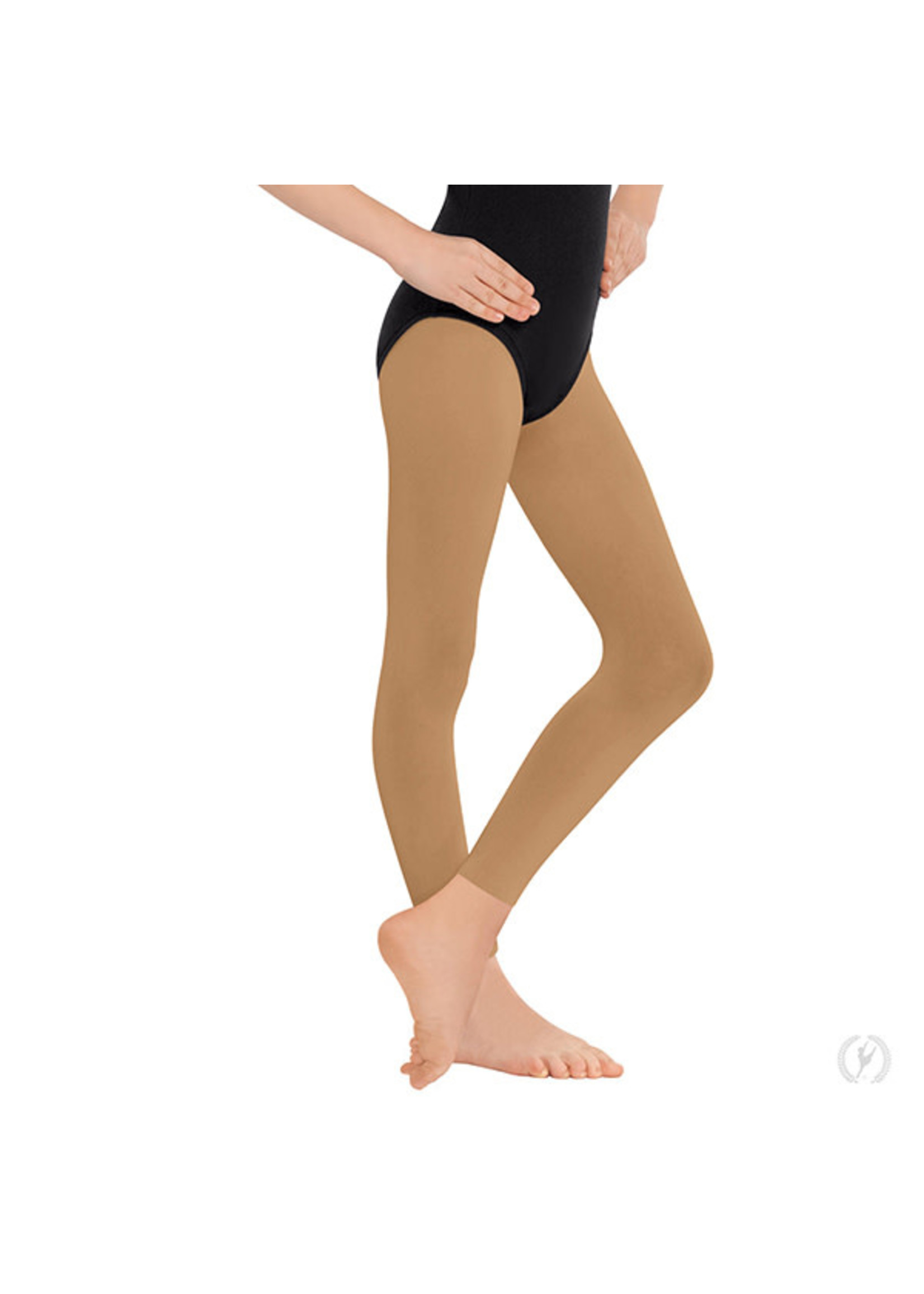 LADIES ADULT SILKY FOOTLESS DANCE TIGHTS IN BLACK - AVAILABLE IN S, M, L,  XL