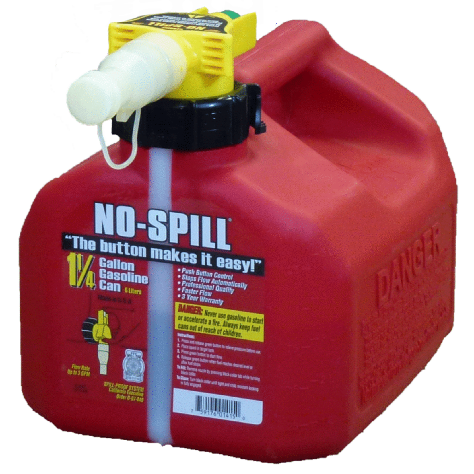 NO-SPILL® Red 1.25 Gallon No Spill Gas Can