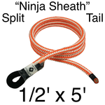 Spyder Manufacturing Split Tail "Ninja Sheath" 1/2" x 5' (60) Orange & White