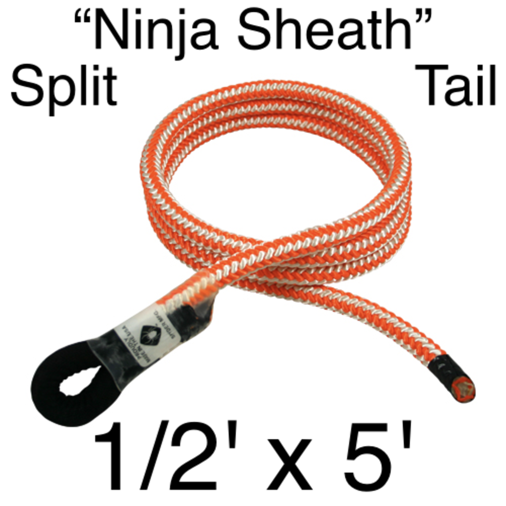 Spyder Manufacturing Split Tail "Ninja Sheath" 1/2" x 5' (60) Orange & White