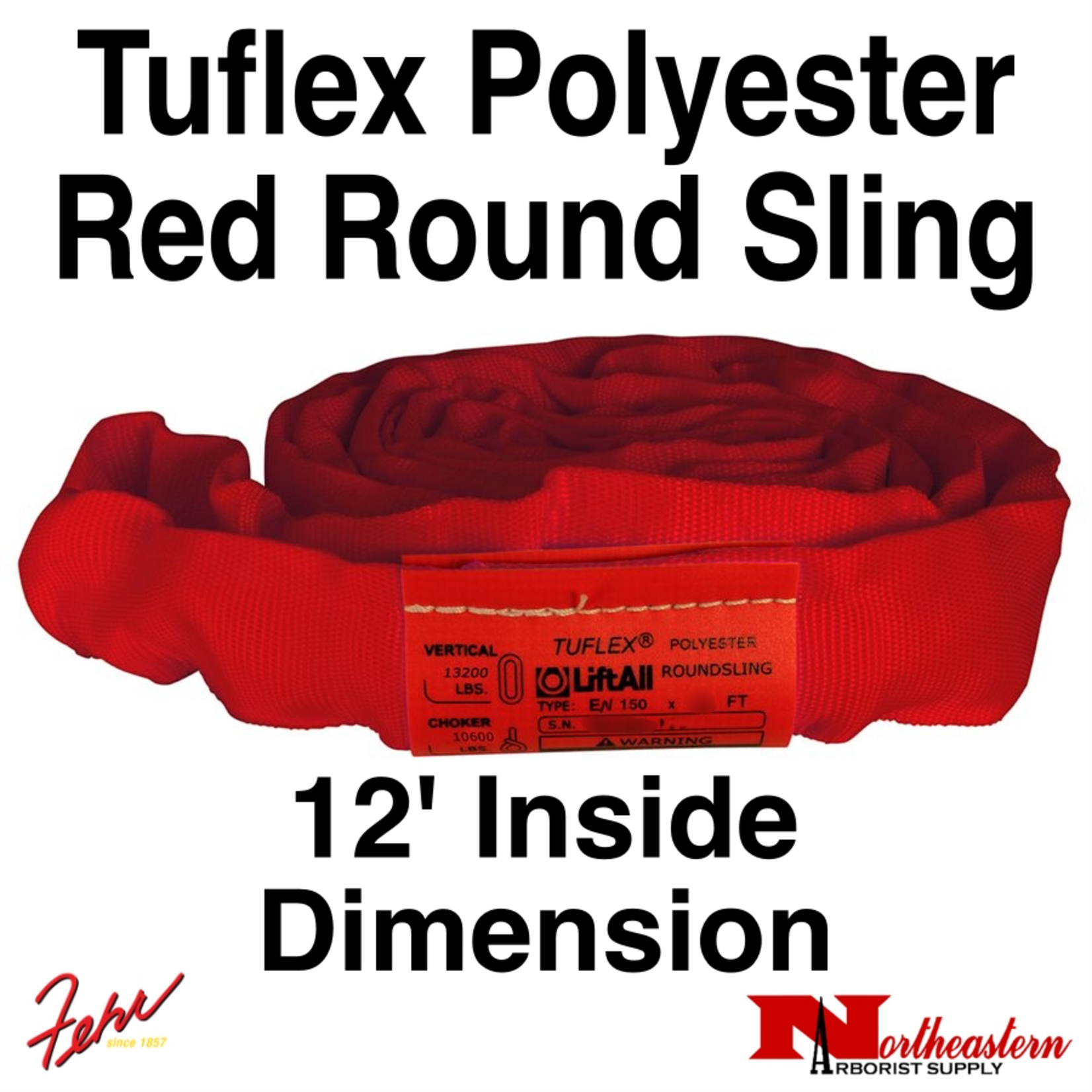 Lift-All® Tuflex Round Sling 12' Red