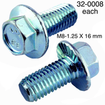 PORTABLE WINCH CO. Hex Flange Serrated Bolt M8-1.25 x 16mm
