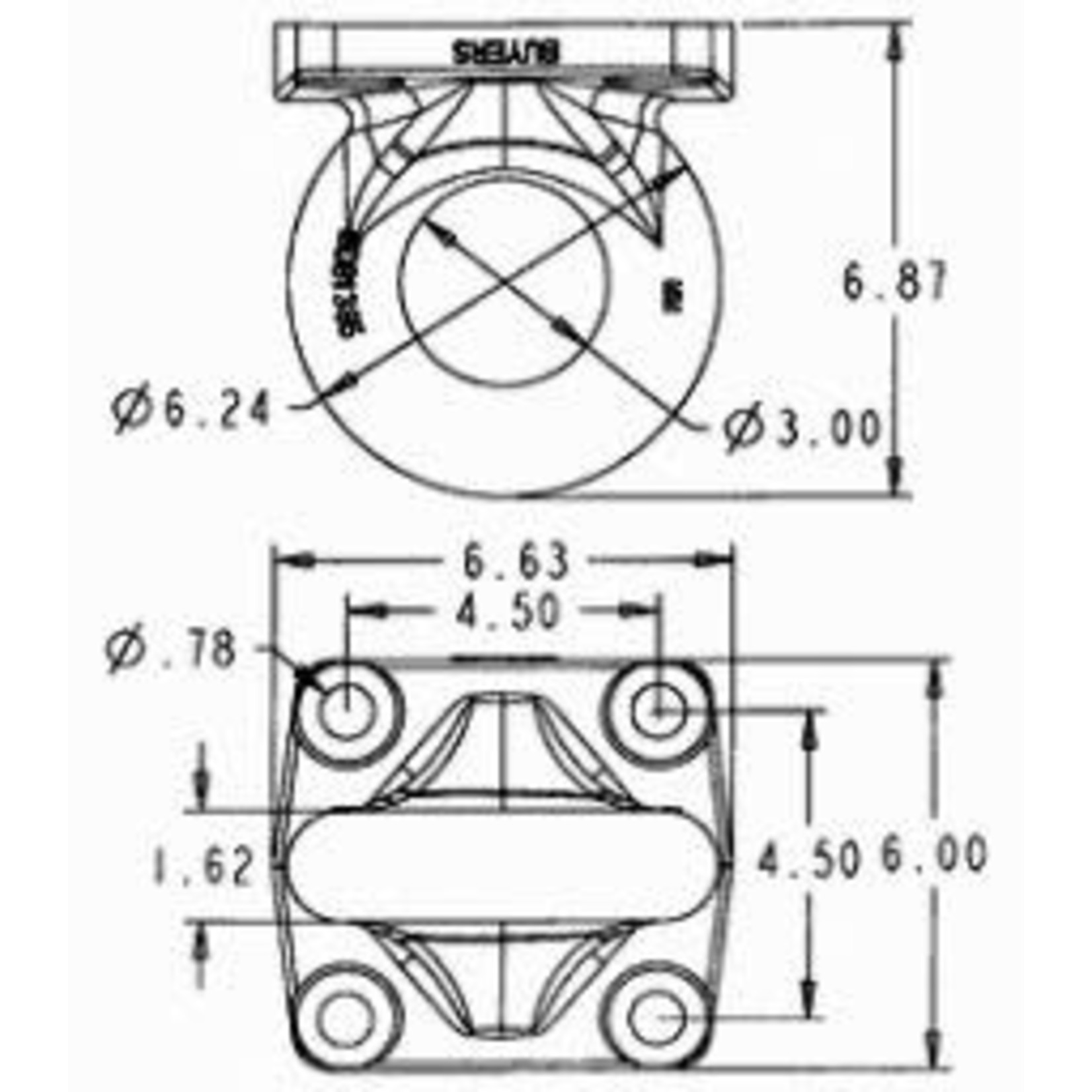 Buyers Pintle Ring, Heavy Duty 15,000# Max Vertical Load 60,000 M.G.T.W.