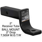 Buyers Hitch Ball Mount, 2" Square, 4" Drop, 2.75" Lift 6,000# M.G.T.W.