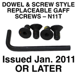 Buckingham Gaff Screws for Titanium Clumbers Issued Jan. 2011 or Later
