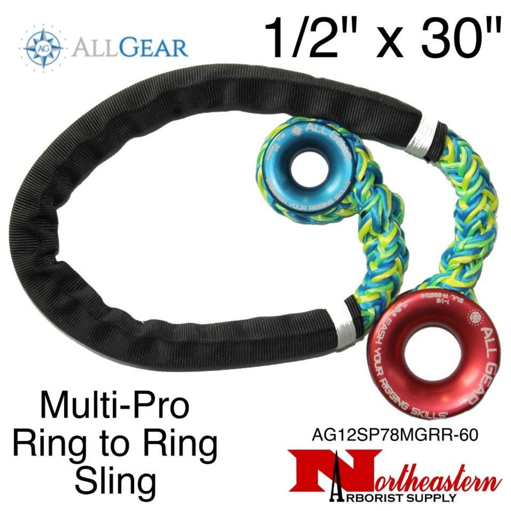 All Gear Inc. Multi Pro Ring To Ring Sling 1/2" x 30" 11,000 Lb. Avg. Tensile