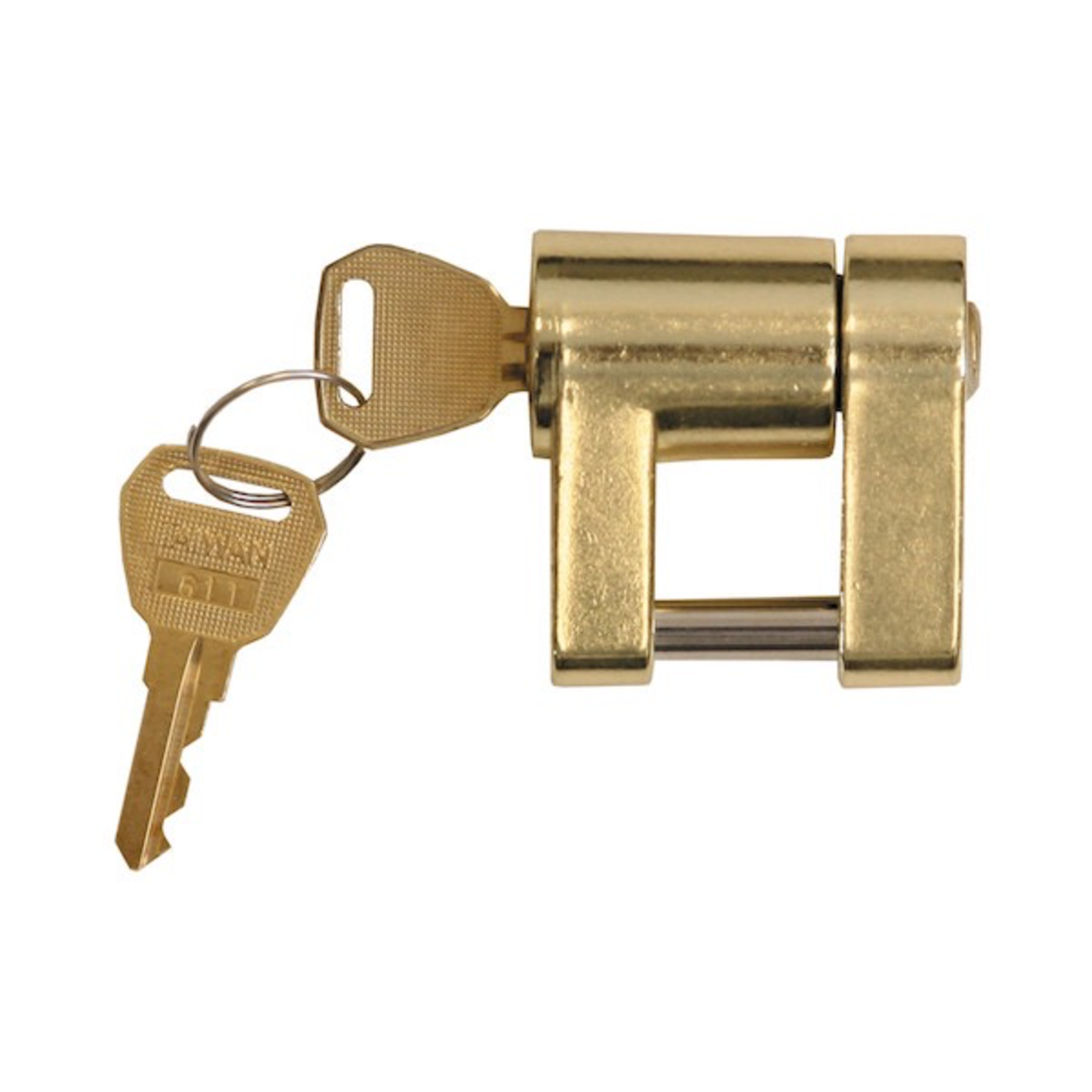 Buyers Hitch Coupler Latch Lock. 1/4" Diameter Pin x 3/4" Opening, 2 Keys