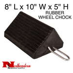 Buyers Chock, Wheel Heavy-Duty Rubber with Handle 10" W x 8" D x 5" H