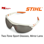 Two Tone Sport Glasses Silver Mirror