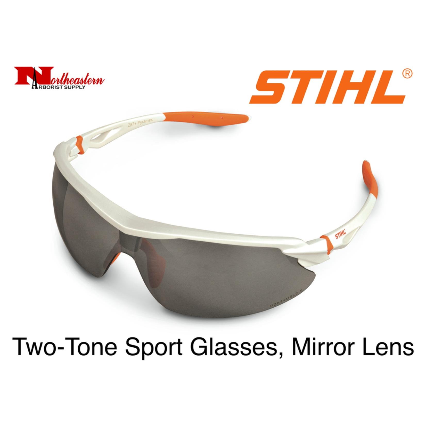 Two Tone Sport Glasses Silver Mirror