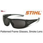 Patterned Frame Glasses Smoke Lens