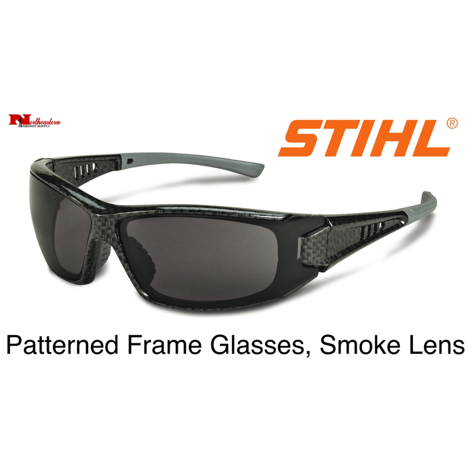 Patterned Frame Glasses Smoke Lens