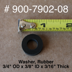 Rubber Washer For Lexan Cover, 3/4" OD x 3/8" ID X 3/16" Thick
