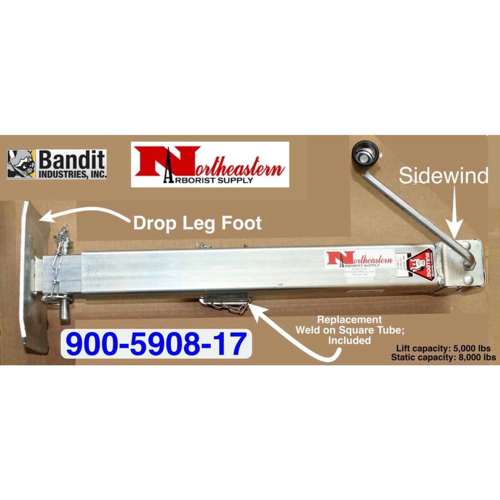 Jack Stand Drop Foot Style, 8000#