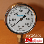 Hypro® Gauge 0-600 psi, Filled, Stainless Case 1/4" NPT Base Mount