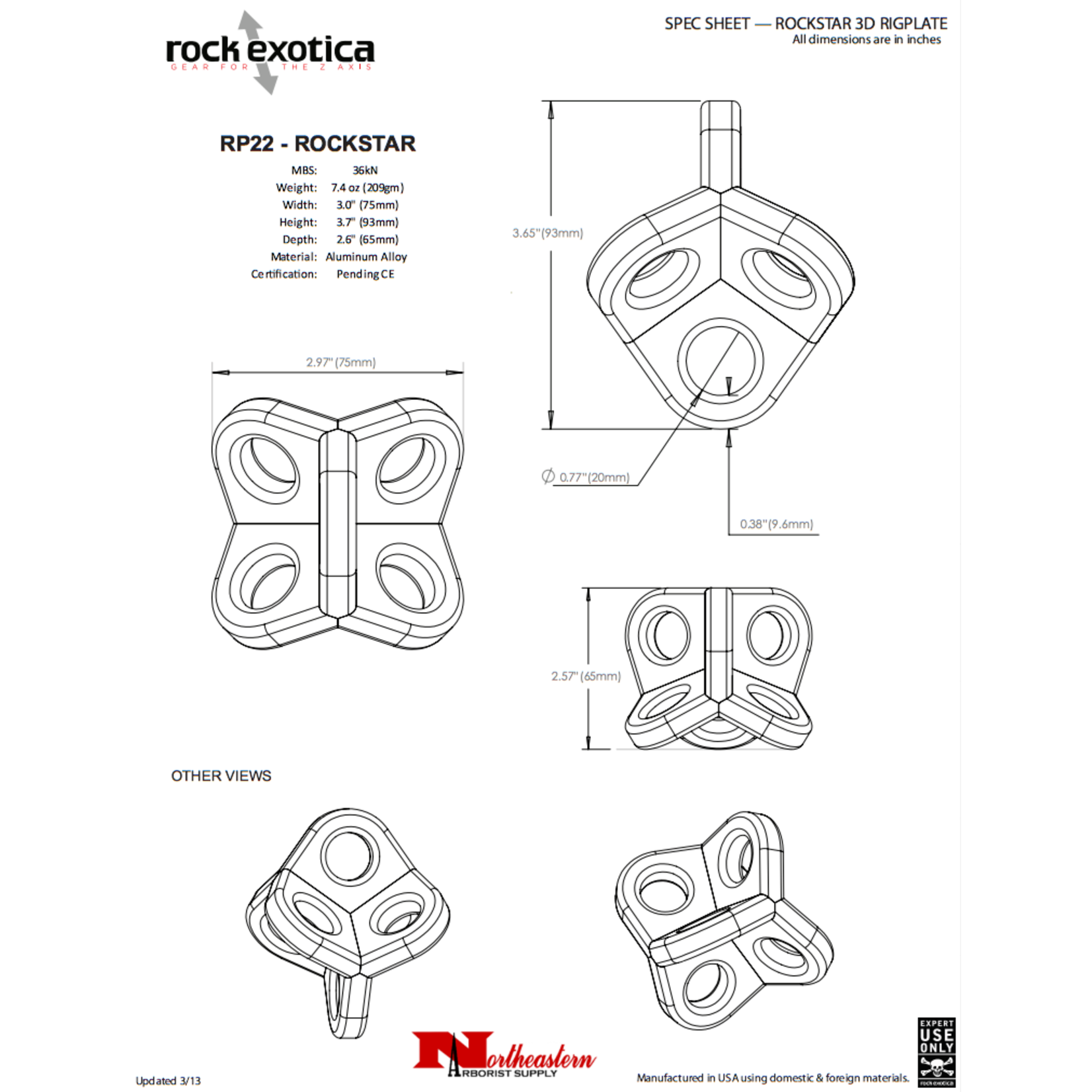Rock Exotica Rockstar 3-D Rig Plate 36 Kn