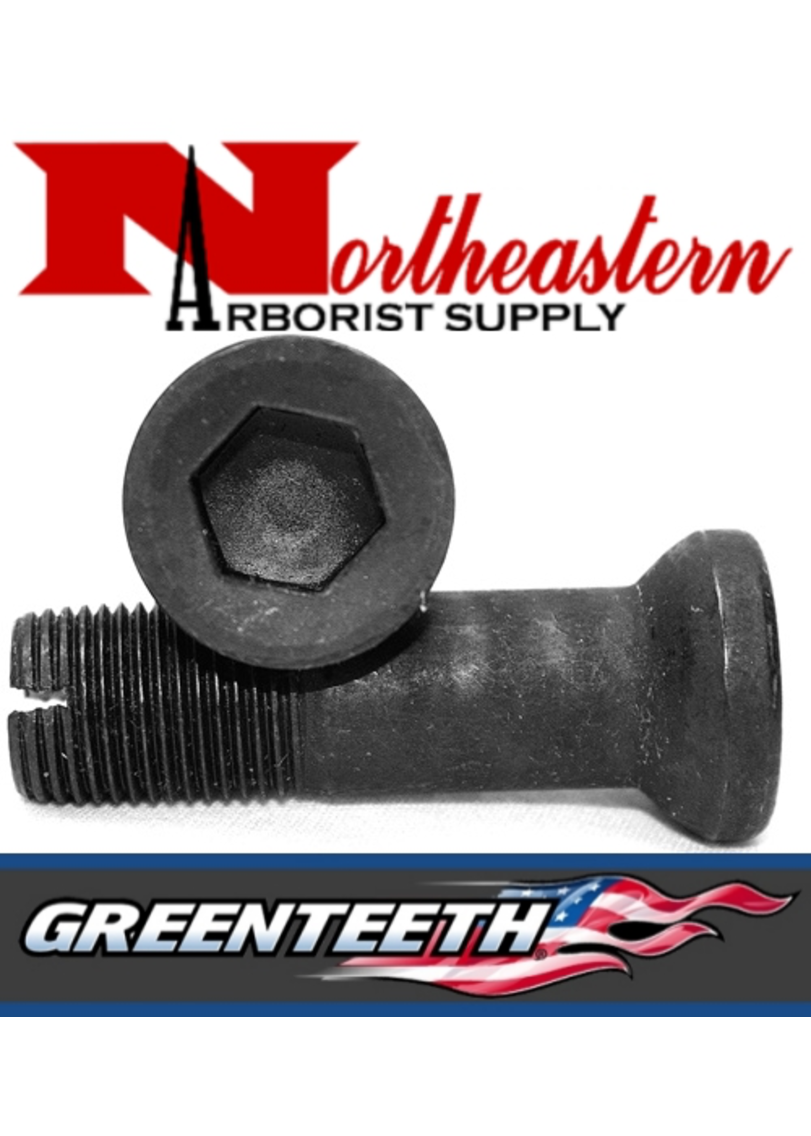 Greenteeth® Lo-Pro Bolt 3" For 1+1/2" Thick Wheel (Torque 180 Ft. Lbs.)