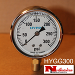 Gauge 0-300 Psi, Filled, Stainless Case 1/4" npt Base Mount