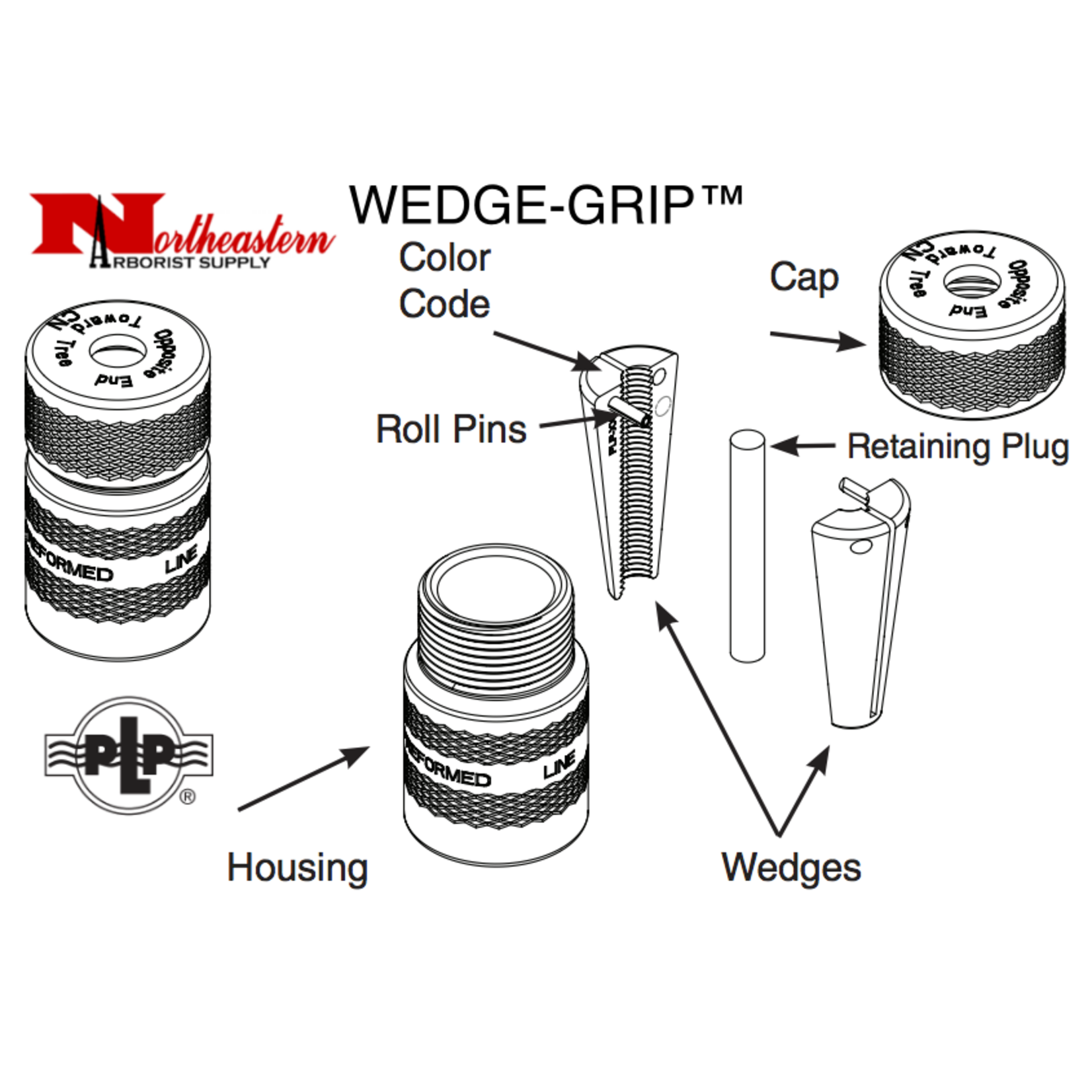 Preformed Line Products Wedge-Grip Dead-End 3/16in - Red