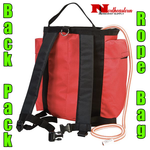 Weaver Rope Bag Backpack Style, Red Medium