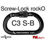 Rock Exotica rockO Screw-Lock (Black) Carabiner