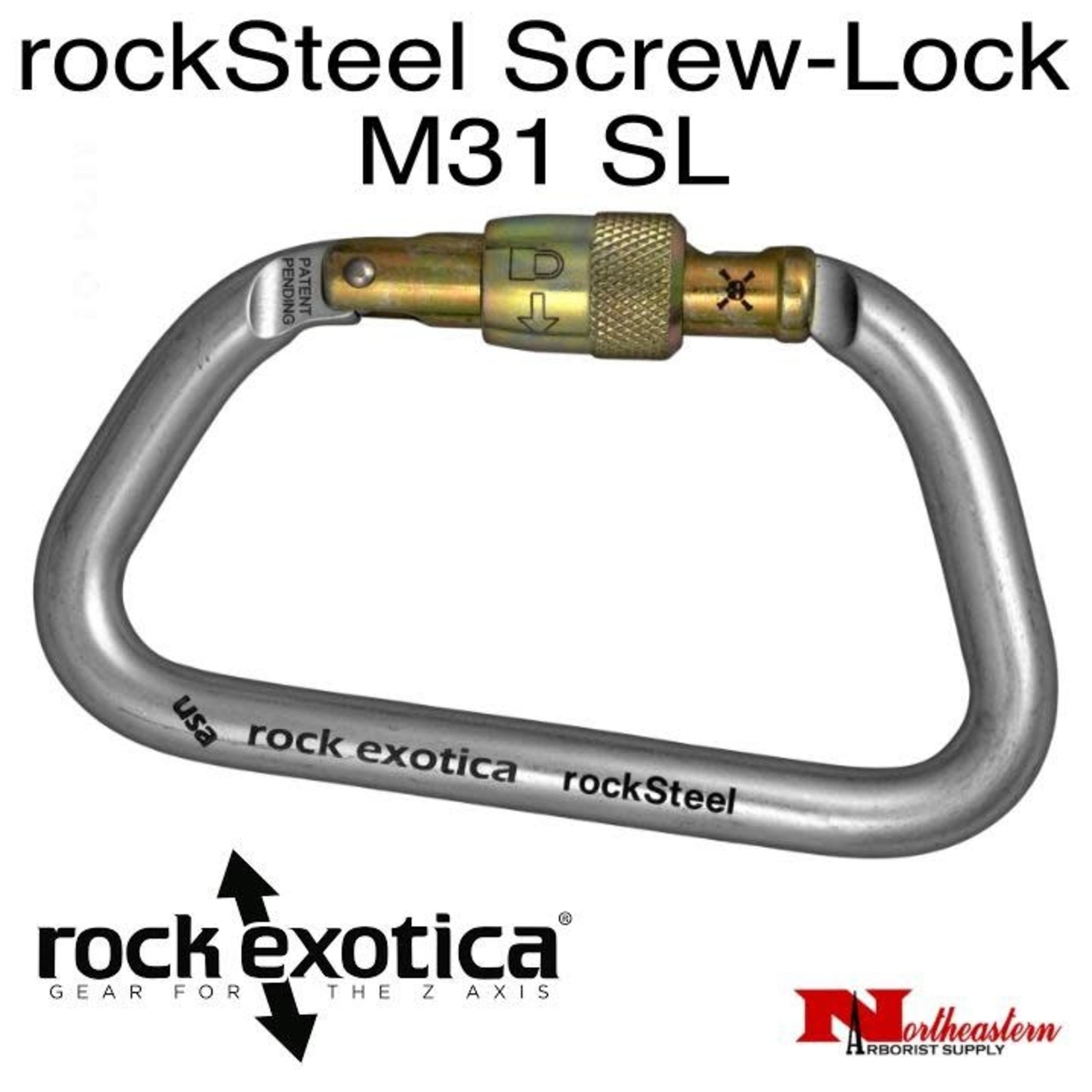 Rock Exotica Rocksteel Screw-Lock, Carabiner