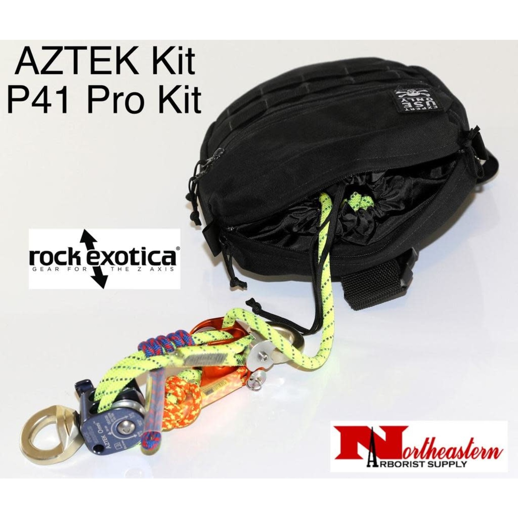 Rock Exotica AZTEK Pro Kit (1-Pulley Set, 1-Rope Set, 1- PRO Bag