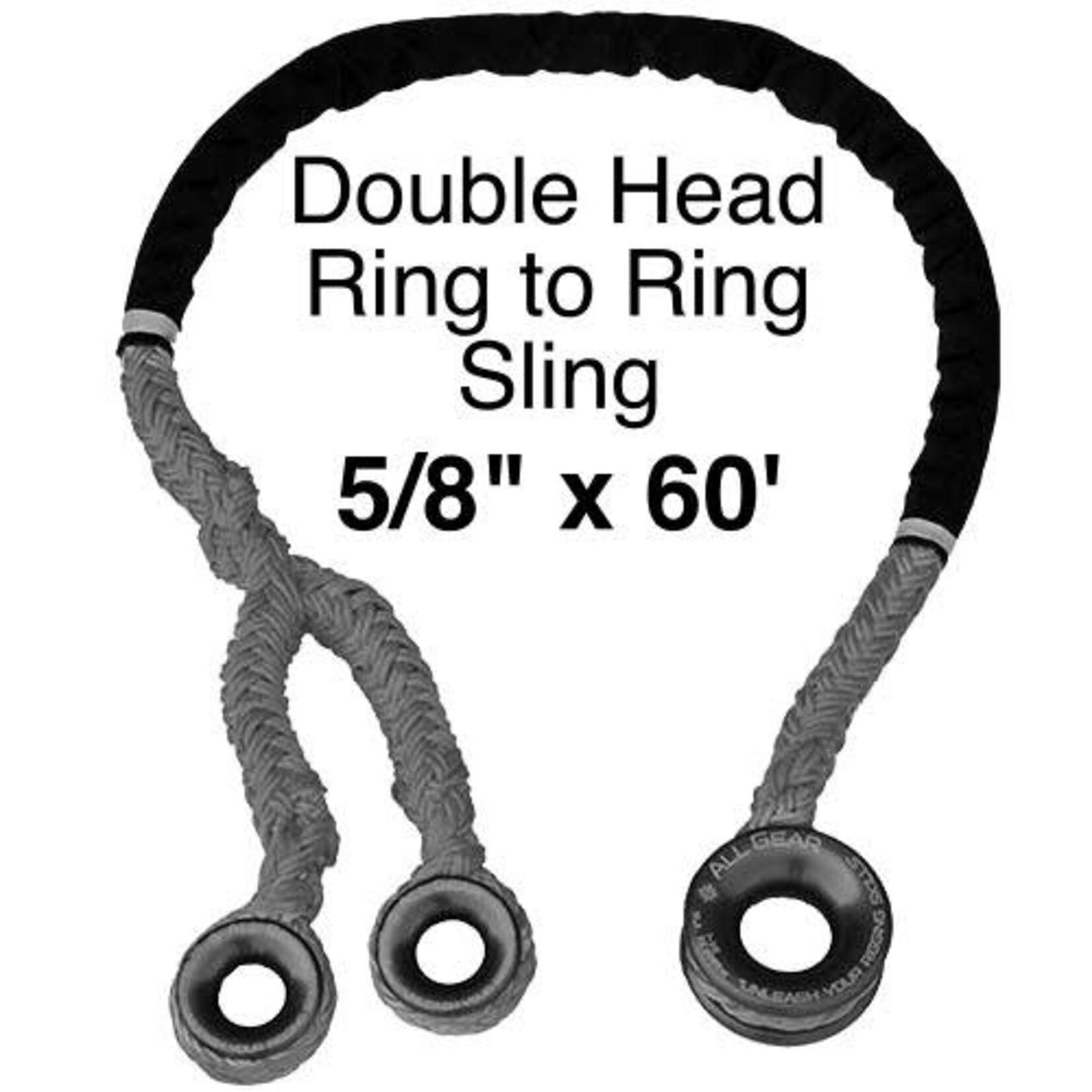 All Gear Inc. 5/8" x 60' Ring To Ring Sling with Double Head.16,000 Lb.
