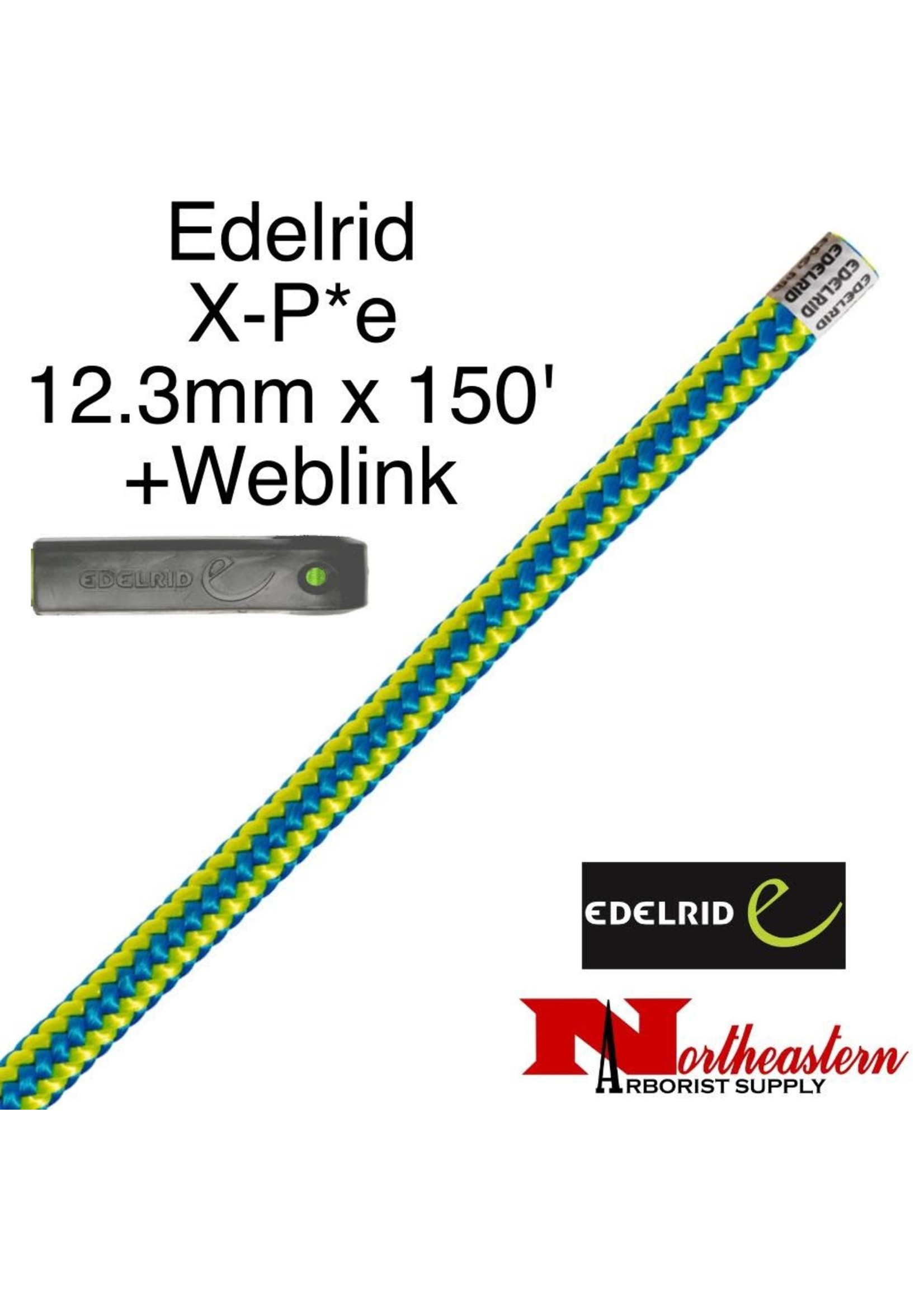 EDELRID X-P*E 12.3mm x 150' with Weblink Timber Blue
