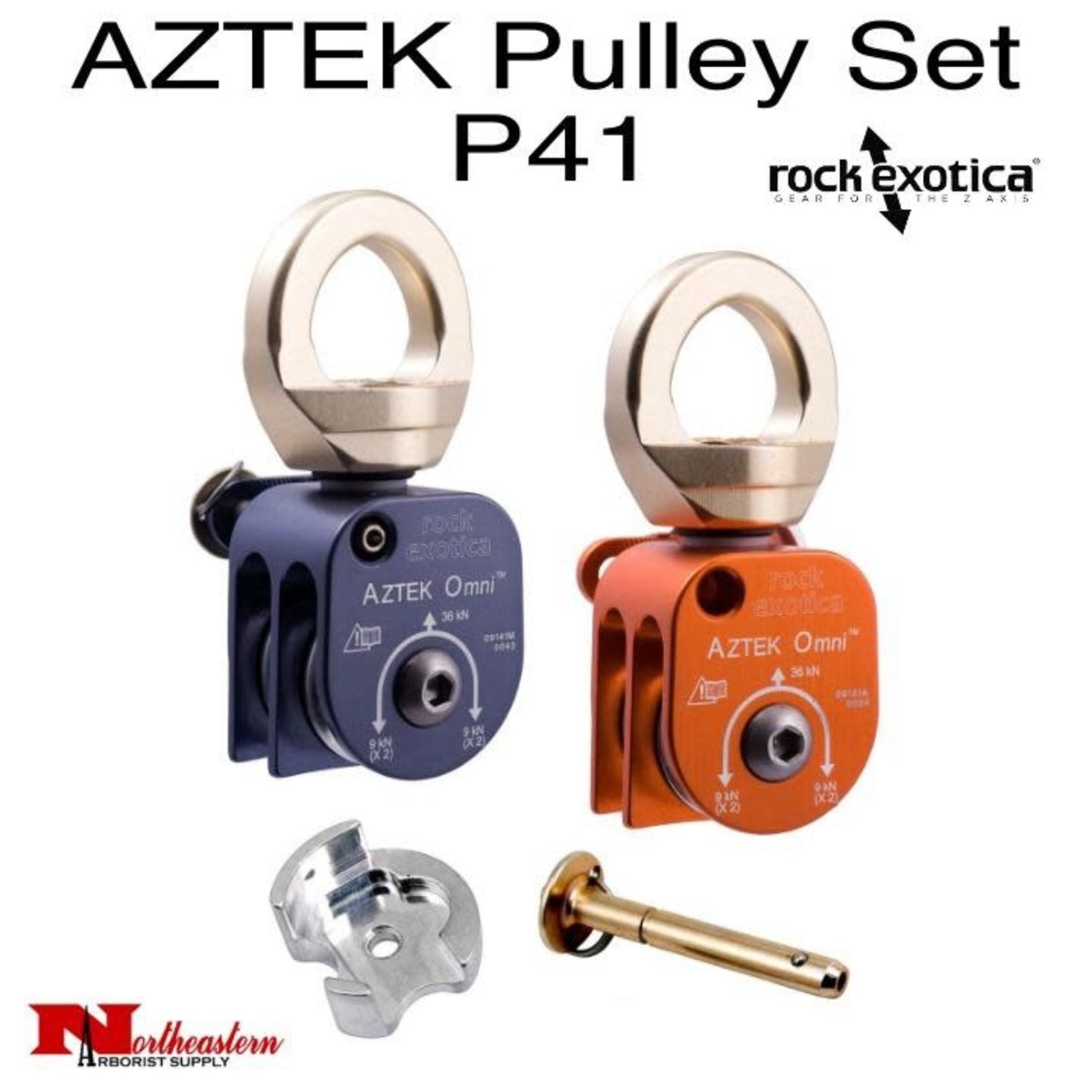 Rock Exotica Aztek Pulley Set (2 Pulleys, 1 Pin, 1 Cover)