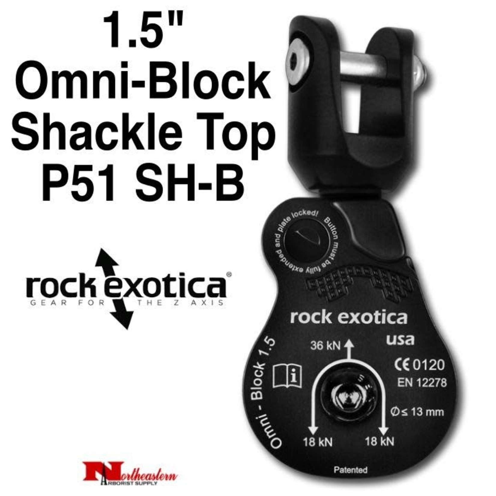 Rock Exotica Omni-Block 1.5" (Single-Shackle-Top/Black)